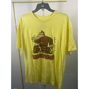 Nintendo Donkey Kong Graphic T-Shirt Mens XL Yellow‎ Athletic Fit Cotton Tee